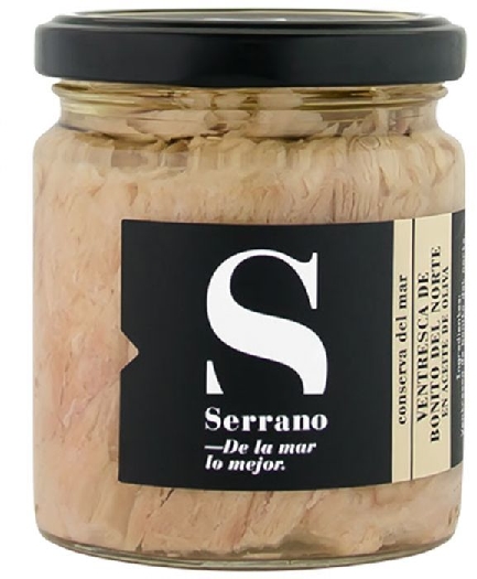 Conservas Serrano Ventresca tuna in olive oil jar 220g