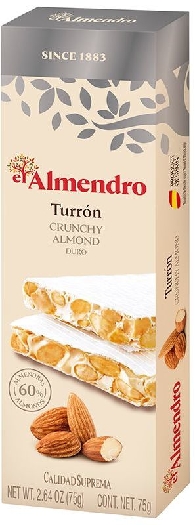 El Almendro Crunchy almond turron 75g