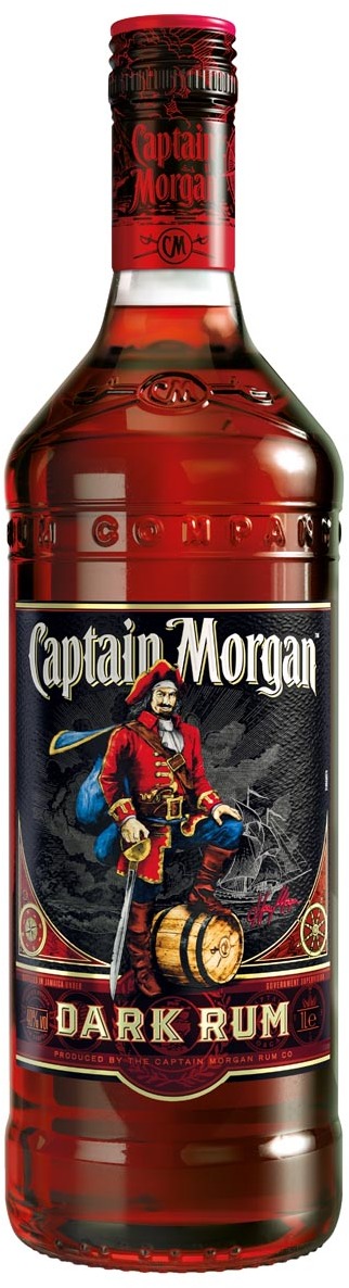 Captain Morgan Dark Spiced Rum 40% 1L Captain Morgan Dark Spiced Rum 40% 1L