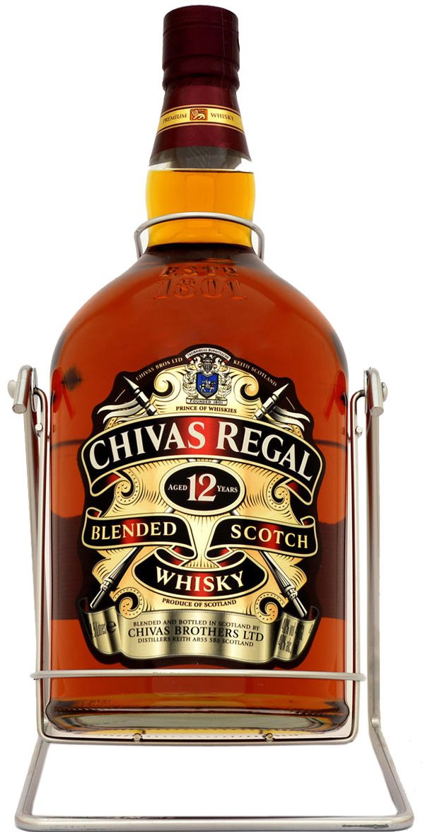 CHIVAS REGAL Coffret Scotch Whisky blended malt écossais 40% 12 ans 2  verres offerts 70cl pas cher 