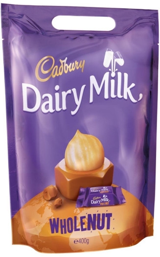 Cadbury Dairy Milk Whole Nut Chunks Pouch 400g