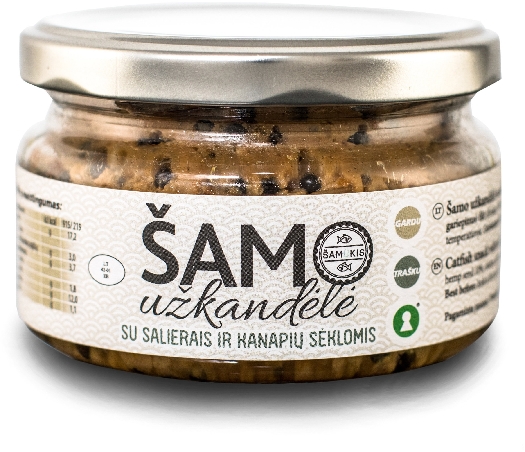 SAMUKIS Catfish appetizer with celery and hemp seeds 190g