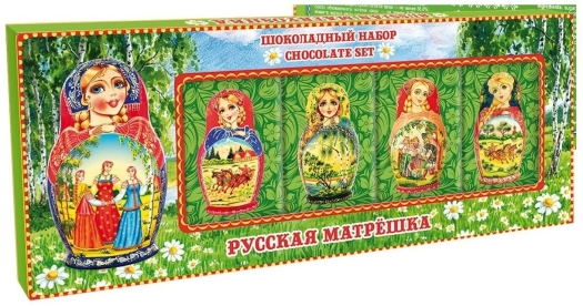 Imperial Chocolate Set Russian Matryoshka Green 60g