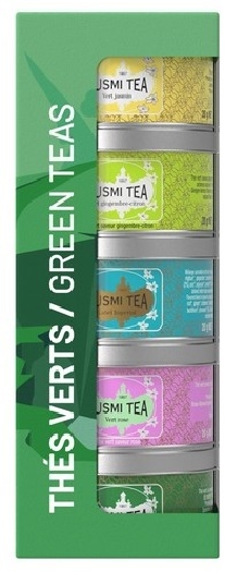 Kusmi Tea Organic Gift set of 5 flavored green tea miniatures 5x20g