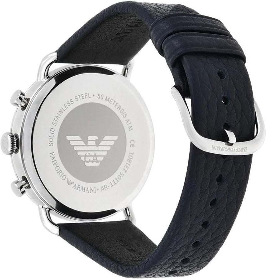 Armani Aviator Men`s watch AR11105, steel, leather Armani Aviator Men`s watch AR11105, steel, leather