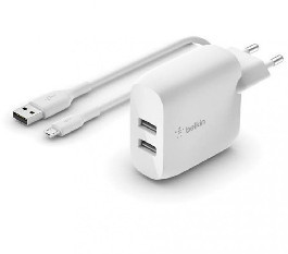 Belkin Wall Kit 2xUsb 4.8A E WCE001VF1MWH Belkin Wall Kit 2xUsb 4.8A E WCE001VF1MWH