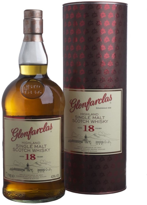Glenfarclas 18 Year Old Whiskey 43% 1L