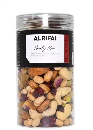 Al Rifai Mix of raw nuts, roasted soy beans and dried fruits 170 g Al Rifai Mix of raw nuts, roasted soy beans and dried fruits 170 g