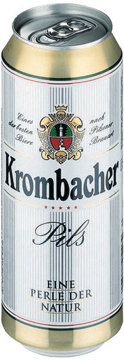 Krombacher Pils 4.8%, Light Filtered Beer in a can 0,5L