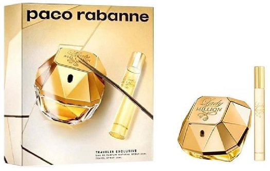 Paco Rabanne Lady Million Set cont.: Eau de Parfum 80 ml + Travel Spray 20 ml