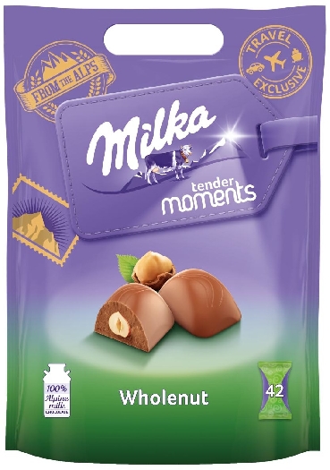 Milka Moments Whole Hazelnut Pouch 405g