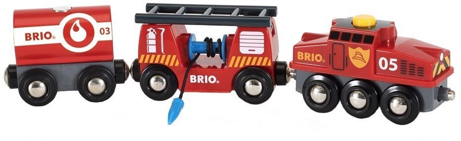 brio fire truck train