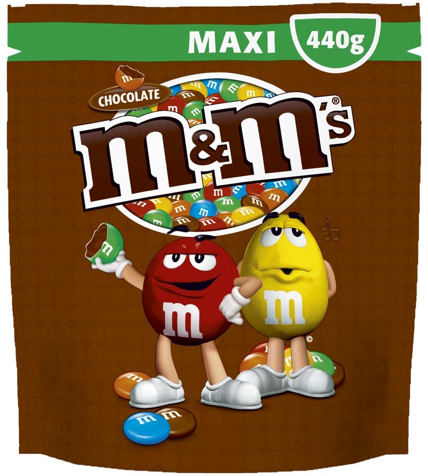 M&M's Chocolate Maxi Pouch, 3 x 440 g