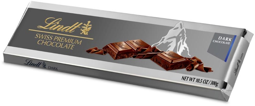 Lindt Silver Bar Dark 300g Lindt Silver Bar Dark 300g