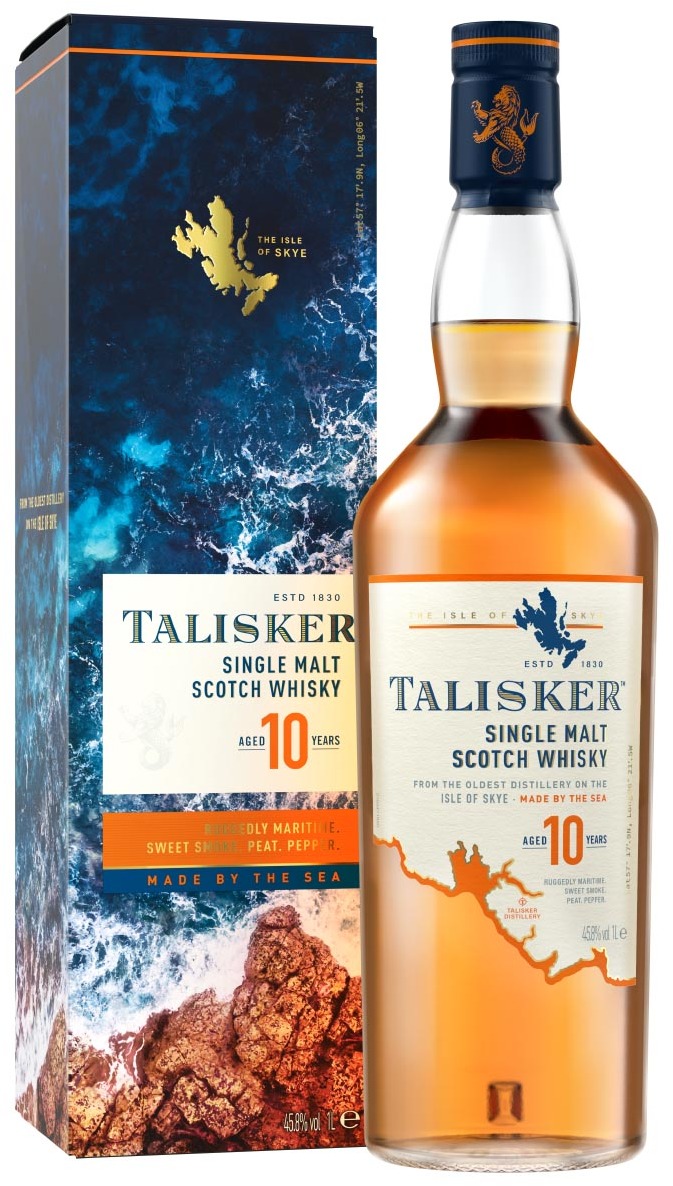 Talisker Skye Single Malt Scotch Whisky 10y 45.8% 1L gift pack Talisker Skye Single Malt Scotch Whisky 10y 45.8% 1L gift pack
