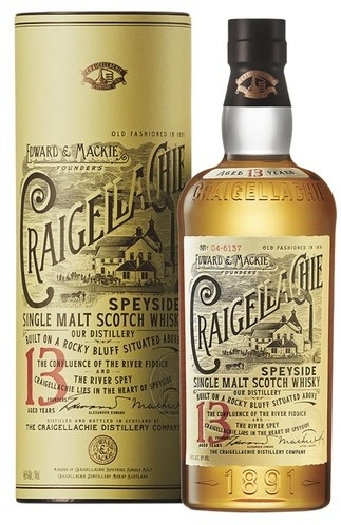 Craigellachie Speyside Single Malt Scotch Whisky 13y 46% 1L gift pack
