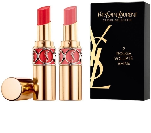 Yves Saint Laurent Rouge Volupte Shine Lipstick Duo Set 2x4ml