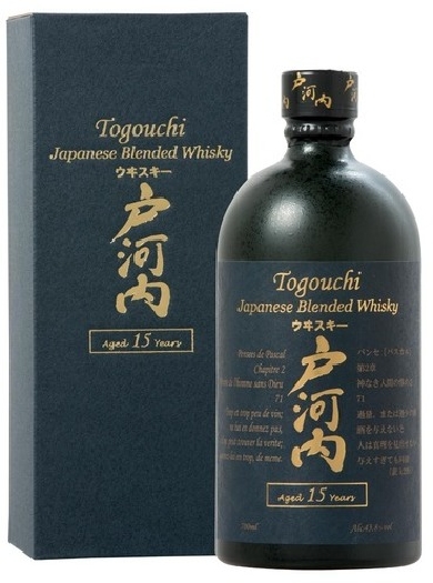 Togouchi Japanese Blended Whisky 15y 43.8%, giftpack 0.7L