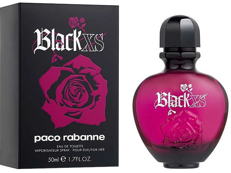 tij Buik Oost Timor Paco Rabanne Black XS for Her EdT 50ml in duty-free at airport Koltsovo