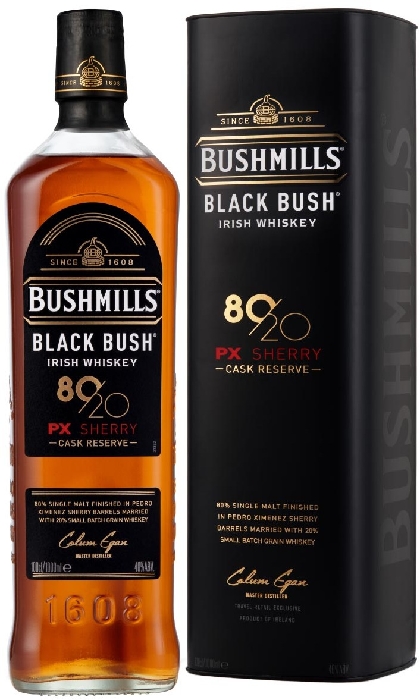 Bushmills Black Bush 80/20, 80% Malt Irish Whisky Pedro Ximenez Sherry Cask Reserve 40% 1L