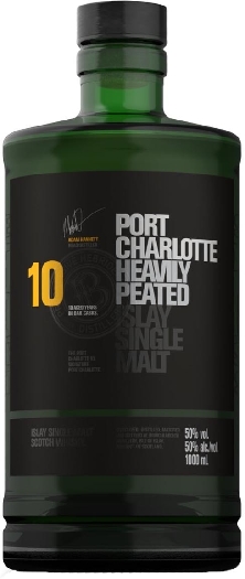 Bruichladdich Port Charlotte Islay Single Malt Scotch Whisky 10y 50% 1L gift pack
