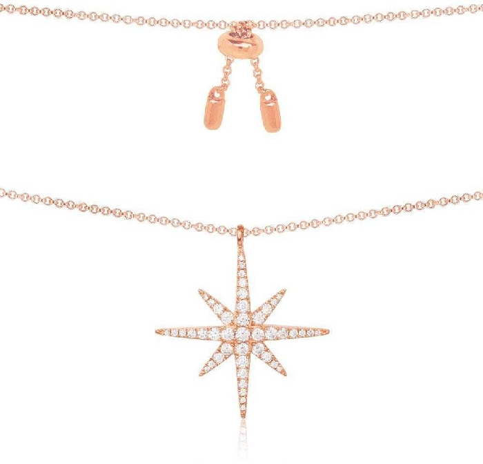 APM Monaco Météorites Adjustable Necklace - Pink Silver