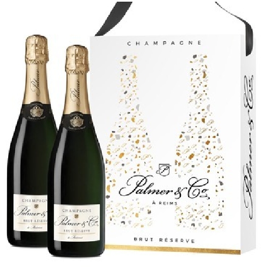 Palmer&Co. Brut Réserve, Champagne, AOC, brut, white (Twinpack)