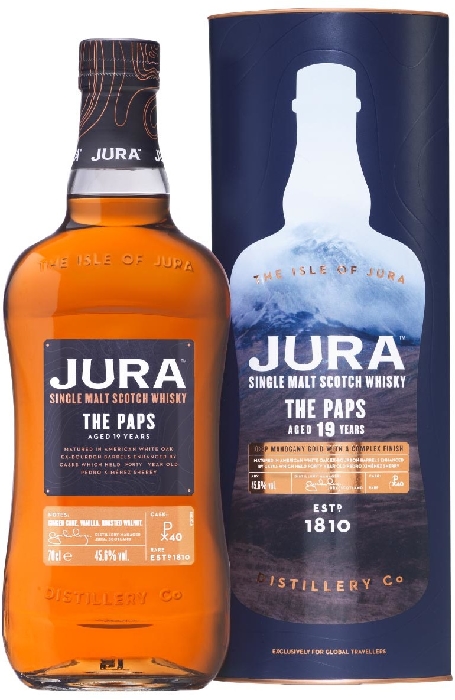Jura The Paps Island Single Malt Scotch Whisky 19y 45.6% 0.7L gift pack