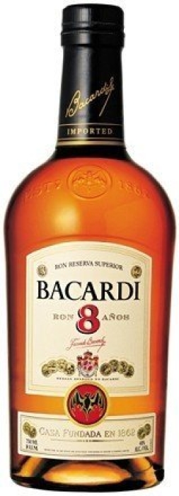 Bacardi 8 Anos 40% Giftpack 1L