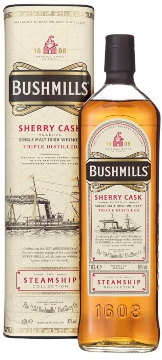 Bushmills Steamship Collection Sherry Cask Reserve Single Malt Irish Whiskey 40% 1L gift pack
