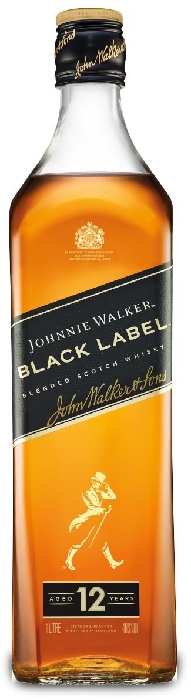 Johnnie Walker Black Label 12y Blended Scotch Whisky 40% 1L gift pack