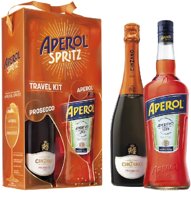 Aperol Spritz Liqueur 11% (contains 1L Aperol 11% and 0.75L Cinzano Prosecco 11%)