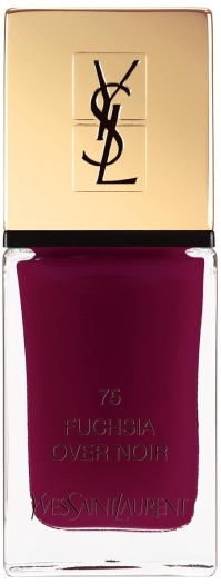 Yves Saint Laurent La Laque Couture Nail Polish N75 Fuchsia Over Noir 10ml