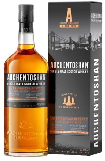 Auchentoshan American Oak Lowland Single Malt Scotch Whisky 40% 1L gift pack