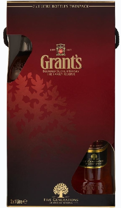 William Grant's Grant's Triple Wood Blended Scotch Whisky 40% 2x1L