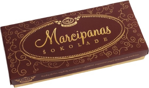 AJ SHOKOLADAS Marzipan in Chocolate 10 pcs. 120g