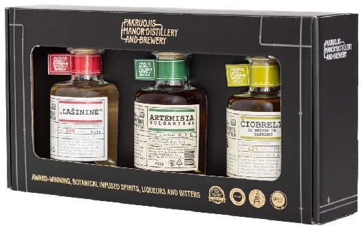 Pakruojo dvaras Spirits Set "Spiritinių Gėrimų Rinkinys" 3 x 0.2L