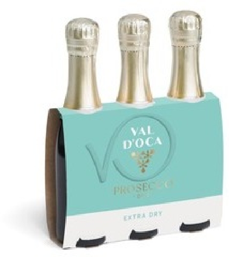 Val D'Oca Prosecco, Treviso, DOC, extradry 3x0.2L