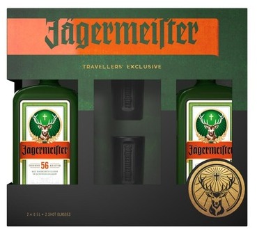 Jagermeister Jägermeister Liqueur 35% 2x0.5L + 2 Glasses Jagermeister Jägermeister Liqueur 35% 2x0.5L + 2 Glasses