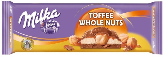 Milka Toffee Wholenuts Chocolate 300g