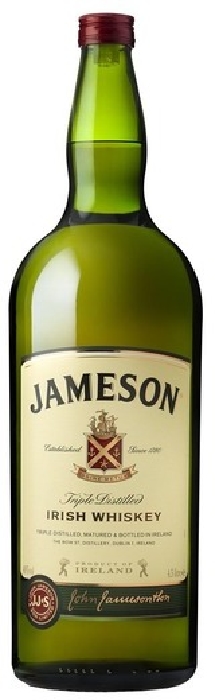 Jameson Triple Distilled Irish Whiskey 40% 4.5L with Cradle