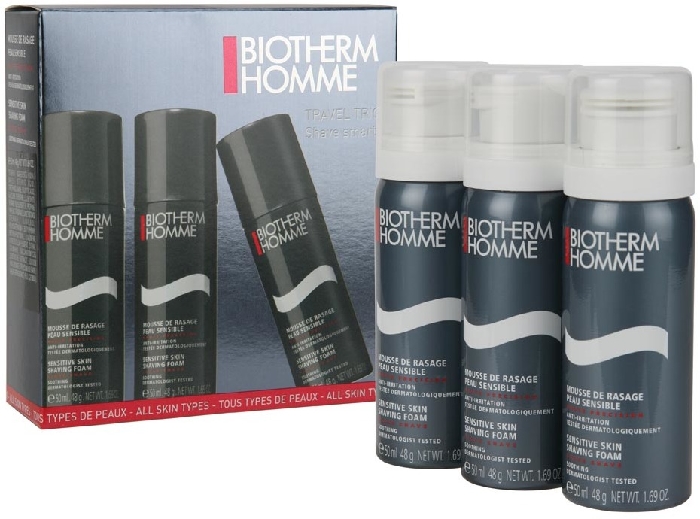 Biotherm Homme Shaving Biotherm Men Essentials Travel Size Shaving Foams set 3x50ml Mousse de Rasage Peau Sensible