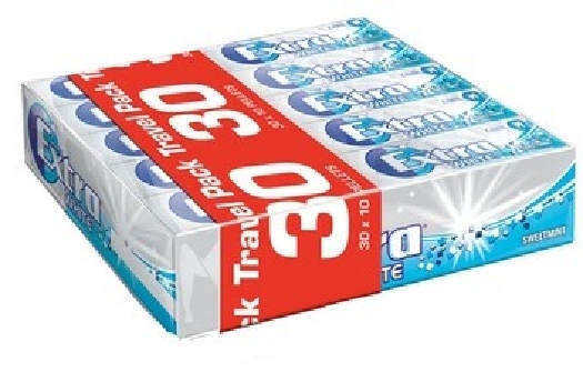 Wrigley's Extra White Sweet Mint multipack 30x10 pallets 285436
