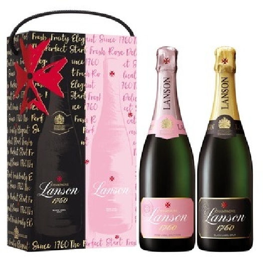 Lanson Black&Rosé, Champagne, AOC, brut, rose (bi-pack) 2x0.75L