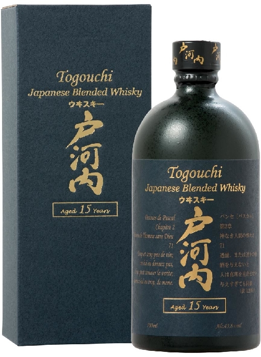 Togouchi Japanese Blended Whisky 15y 43.8%, giftpack 0.7L