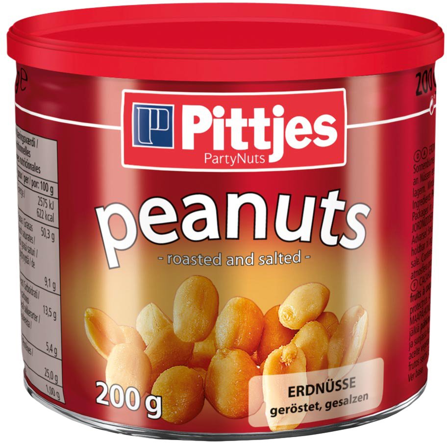 Pittjes Peanuts Salt Tin 200g Pittjes Peanuts Salt Tin 200g