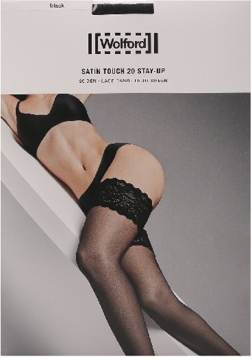 Wolford BLACK SATIN TOUCH TIGHTS 21223, 7005, L