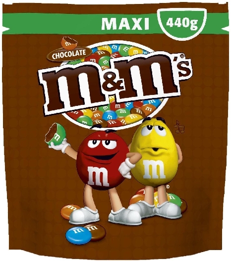 Crispy maxi pouch M&M's 340g in duty-free at bordershop