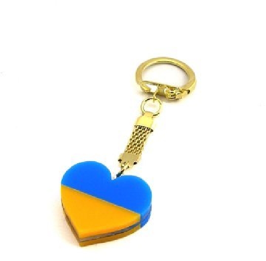 Ethnoservice Keychain - plastic "Flag-heart"