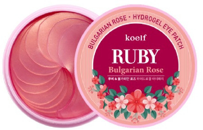 Petitfee&Koelf Ruby Bulgarian Rose Hydrogel Eye Patch, 60 pcs 84 g